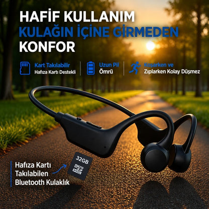 Bloomiee® Su Geçirmez Kemik İletimli Bluetooth Kulaklık