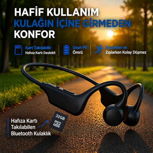 Bloomiee® Su Geçirmez Kemik İletimli Bluetooth Kulaklık