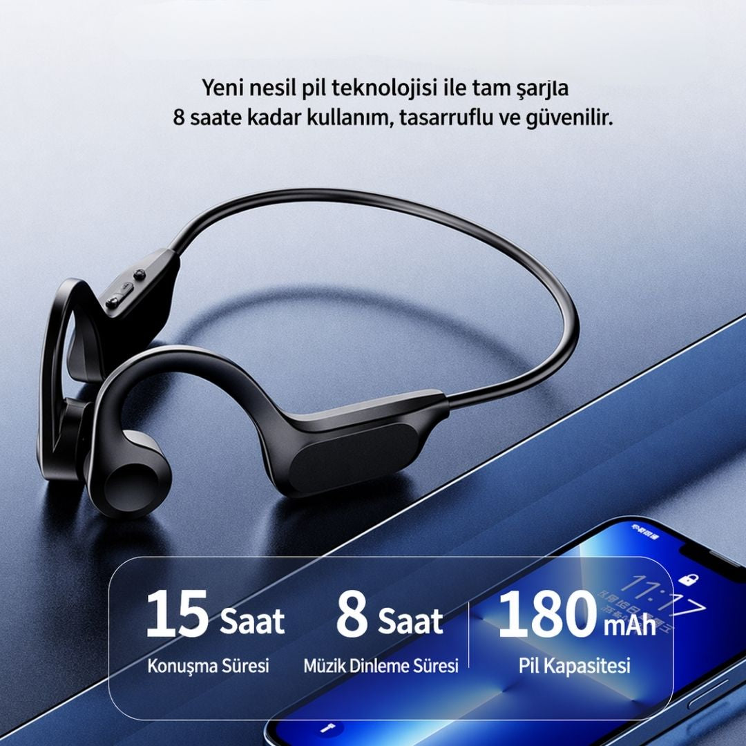 Bloomiee® Su Geçirmez Kemik İletimli Bluetooth Kulaklık
